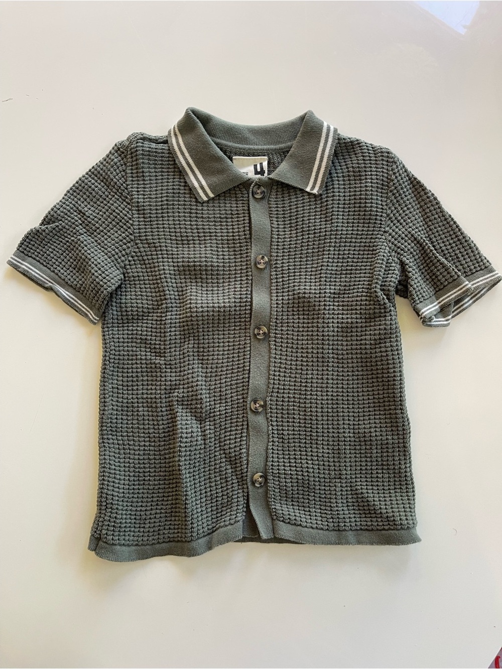 Cotton On Kids Knit Resort Shirt Green - 4T
